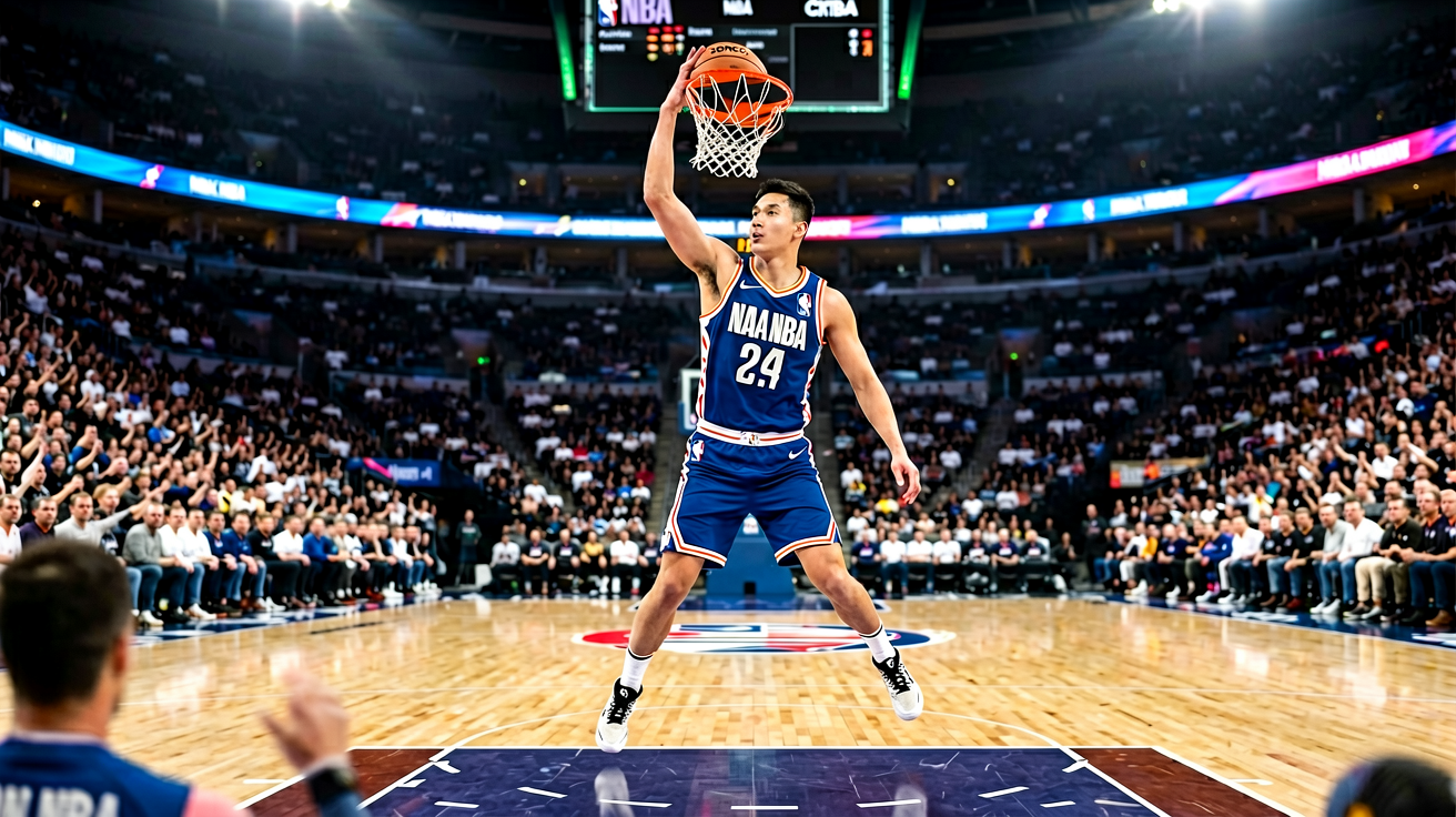 NBA篮球赛场精彩瞬间，体现MK体育对篮球赛事的专业内容输出